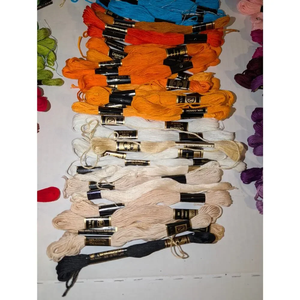 Lot Of 181 IRIS 6-Strand Cotton Embroidery Floss Lot Multicolor Made in Mexico